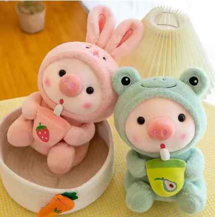 Milk Tea Plush Pig Girls Toy